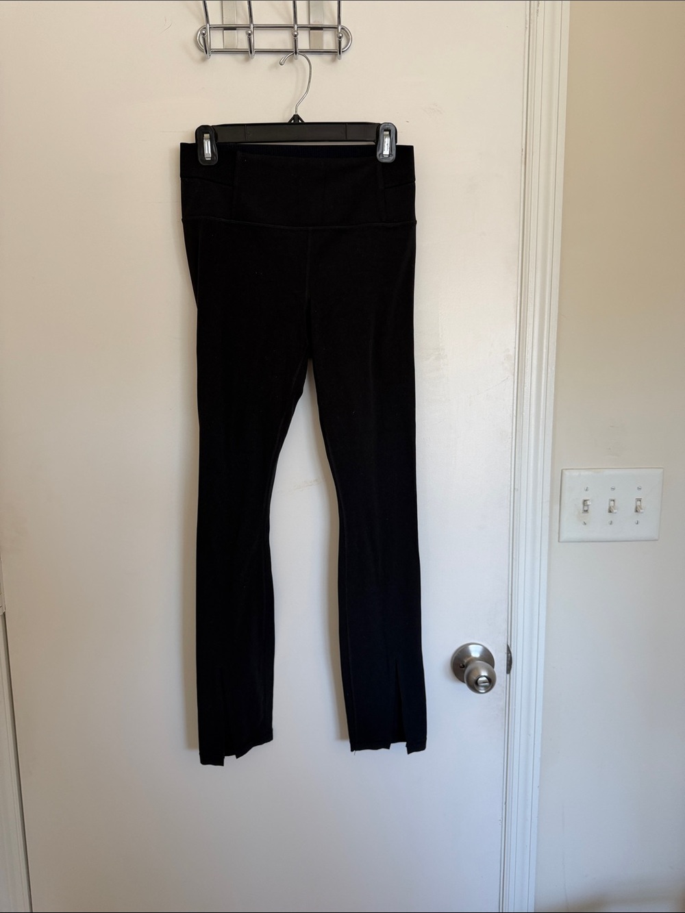 Athleta Aura Split Pant Black High-Waist Stretch Leggings size M